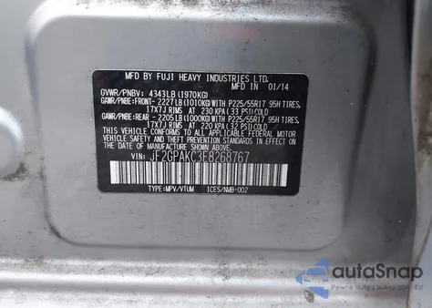 2014 Subaru Xv Crosstrek 2.0I Limited from USA, damaged, VIN JF2GPAKC3E8268767